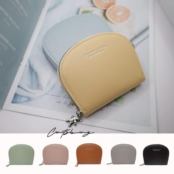 隔日到貨🔥 小巧可愛半月小貝殼卡片錢包 風琴卡 短夾 卡包 18 Catsbag Shop