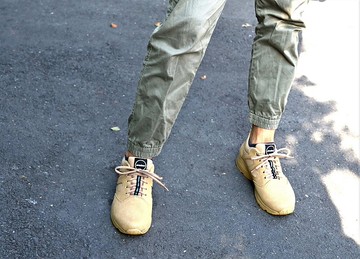 MIT 【戶外防水健行運動鞋-男款沙漠色】郊山健行 防水 輕量 耐磨