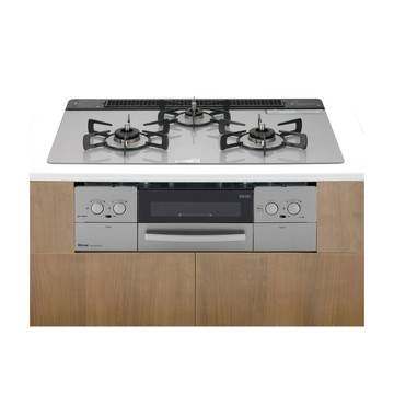 [林內] RB71W23L7R5-STW-TR 如意烤-三口防漏嵌入爐+小烤箱(銀)_天然NG1(日本原裝進口)天然瓦斯