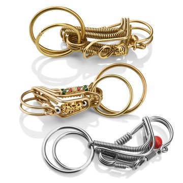 手工黃銅鑰匙扣創意貔貅小鳥腰掛鑰匙鏈掛件304不銹鋼汽車鑰匙圈