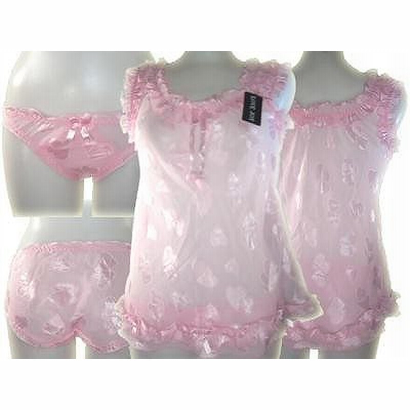 サテンハートベビードール上下 ８１０２ インナー セクシー ベビードール スリップ パジャマ 透ける ショーツ セット シースル メール便 通販 Lineポイント最大1 0 Get Lineショッピング