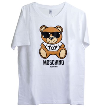 MOSCHINO 咖啡色TOY小熊 LOGO圖騰100%棉質T恤