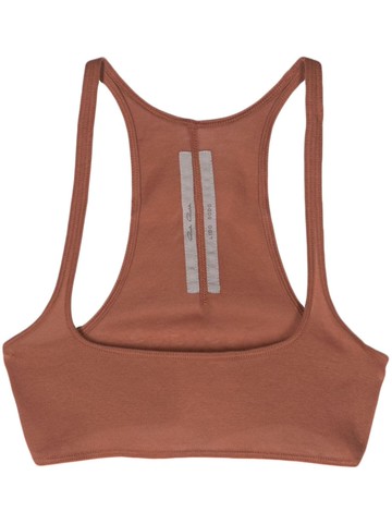 Rick Owens - Unhorny organic cotton crop top - women - Organic Cotton - 42 - Brown