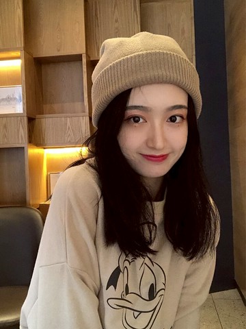 帽子女冬天毛線帽潮韓國棉帽百搭冷帽保暖韓版日系黑色針織帽秋冬1入