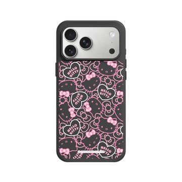 iPhone 17 Pro Max SolidX 黑 - 三麗鷗-Hello Kitty - 粉紅愛心