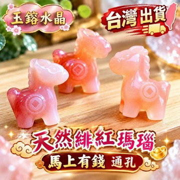 【玉鎔水晶】天然緋紅瑪瑙馬上有錢通孔 台灣現貨 瑪瑙通孔馬上有錢 瑪瑙馬通孔 瑪瑙配件 瑪瑙小馬通孔 紅瑪瑙馬上有錢配件