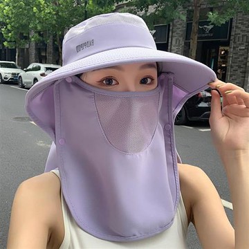 【米蘭精品】現貨+預購 機能戶外防曬帽遮陽帽-夏季新款多功能面罩遮陽女帽子7色74kv15