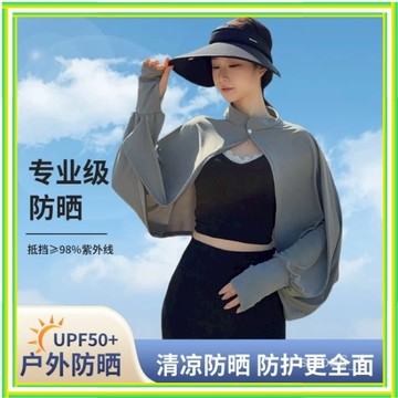🔥現貨熱銷🔥 防曬披肩 防曬鬥篷 防紫外綫罩衫 冰絲鬥篷 透氣寬鬆長袖冰絲薄外套 防曬衣 罩衫鬥篷 冰絲披肩0601