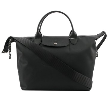 LONGCHAMP M號 LE PLIAGE ENERGY 再生帆布二用包(黑色)