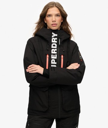 Superdry Women's Ultimate Freestyle Ski Jacket Black Size: 10