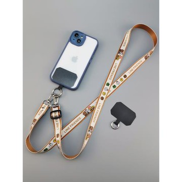 手機掛繩長款斜挎可背掛脖結實耐用掛鏈男女款高端卡通可愛可肩背帶子不勒脖掛飾手機殼通用帶固定卡通夾片