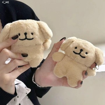 高顏值毛絨小狗狗適用于蘋果AirPods4代無線藍牙耳機保護套pro2代