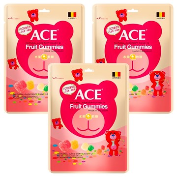 ACE 水果Q軟糖 比利時進口 無人工色素 無防腐劑  48g  3包