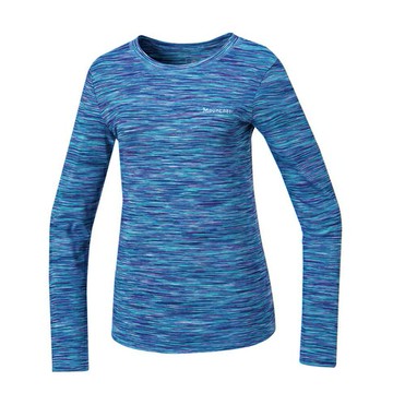 【【蘋果戶外】】山林 52P16 75 藍色 女 圓領排汗保暖衣 微保暖 四向彈性 吸濕透氣 秋冬 Mountneer