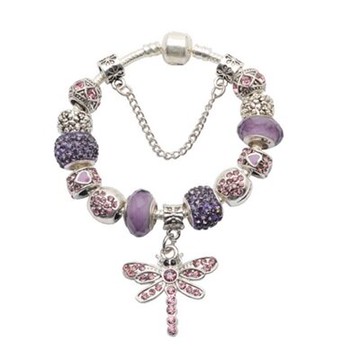 現貨+預購 串珠手鍊手環-水晶飾品鑲鑽蜻蜓七夕情人節生日禮物女配件73bf80【獨家進口】【米蘭精品】