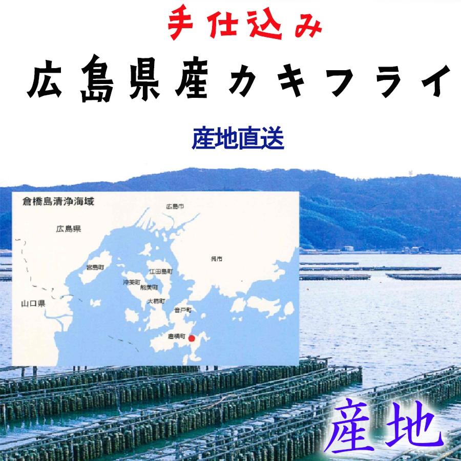 広島県産 牡蠣フライ 20粒入 かき カキフライ 500g 大粒 手仕込み 産直 同梱推奨 約25g×20個 袋ノ内 国産 安心 取り寄せ 産地直送 北吉水産