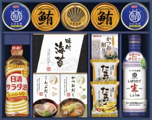  日清オイリオ 食卓 バラエティセット 調味料 スープ 缶詰 詰め合わせ ギフト セット ニッスイ さば水煮 (150g)