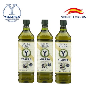 【西班牙YBARRA 益百萊】100%特級冷壓初榨橄欖油 1000ml 3入 食品級塑膠瓶
