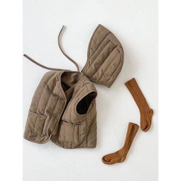 嬰兒馬甲秋冬款外穿純色夾棉寶寶背心棉服加厚保暖兒童棉外套秋裝