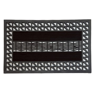 橡膠刮泥戶外地墊/踏墊/門墊 45X75cm 浪紋