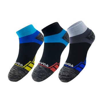 WOAWOA 能量激發登山襪-低筒-XL 吸濕排汗 耐磨舒適  1入  藍色