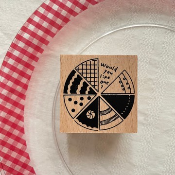 「來一片嗎？」手繪蛋糕印章