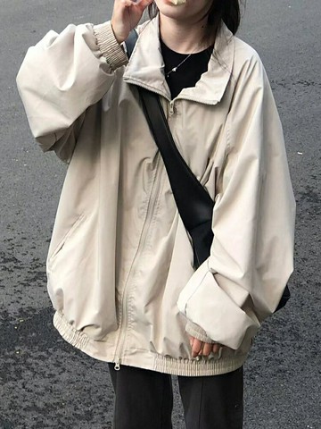 深秋美式工裝夾克沖鋒衣2024新款爆款棒球服小個子外套女春秋冬季【淘夢屋】