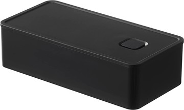 【日本代購】Yamazaki 便當盒 午餐盒 寬形 18.4X9.2X5公分 5472 黑色