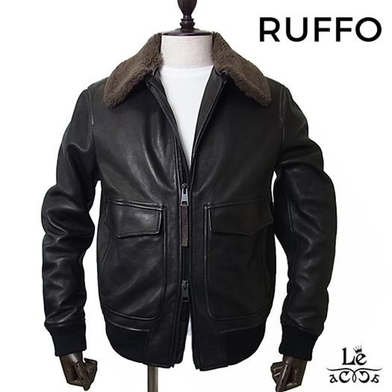 70%OFF】RUFFO ルッフォ ジャケット レザージャケット ボマージャケット ボンバージャケット メンズ ブラック 国内正規品 |  LINEブランドカタログ