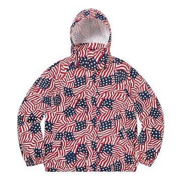 Supreme Raglan Court Jacket 'Red White Black'