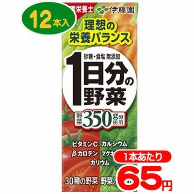 【伊藤園】1日分の野菜 紙パック200ml（12本入）