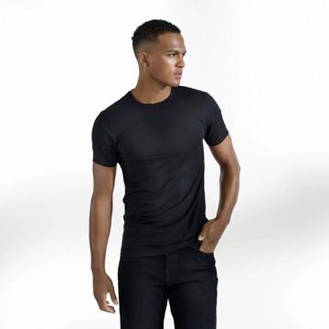 Bread & Boxers Crew-Neck Tencel 天絲棉圓領男用圓領T - 黑