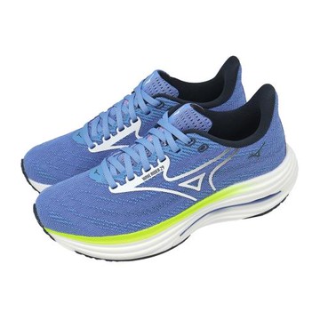 Mizuno 美津濃 慢跑鞋 Wave Rider 29 女鞋 藍 白 波浪片 緩震 運動鞋 J1GD2503-72
