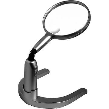 《CARSON》美國 Lamp LED附座雙倍率放大鏡- 物品觀察 老人閱讀 年長長者 輔助視力