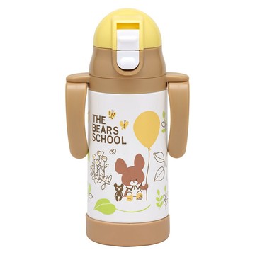 Skater STWM3N 雙手把可折疊不鏽鋼吸管水壺***  1個  小熊學校  350ml