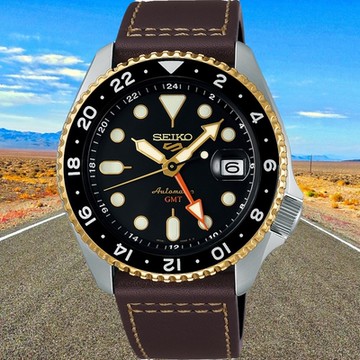 SEIKO 5 SPORTS 精工 GMT雙時區 機械錶 SSK036K1/4R34-00A0J