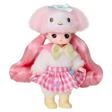 MIMI WORLD Sanrio 迷你小MIMI鑰匙圈系列 美樂蒂  1個  粉色 + 白色