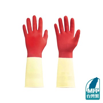 尚禾雅 天然乳膠手套 【E001】 台灣製 加厚 家用手套 洗碗手套 清潔手套 打掃手套 家事手套 雙色手套 廚房手套 防水手套 紅白手套 家務手套 居家用品 清潔用品