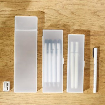 透明筆盒文具盒磨砂鉛筆盒PP收納筆盒大號鉛筆收納盒小學生質量好