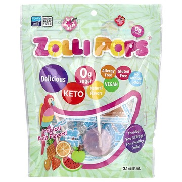 Zollipops, Original Clean Teeth Candy®，熱帶水果味，3.1 盎司