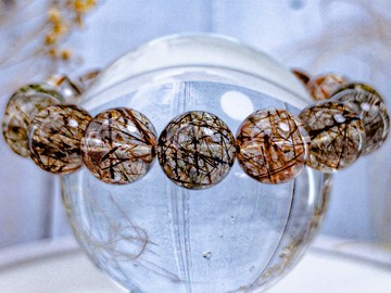 【透體黑金超七】收藏級 大咪黑金超級七 水晶手鍊手串 一物一拍