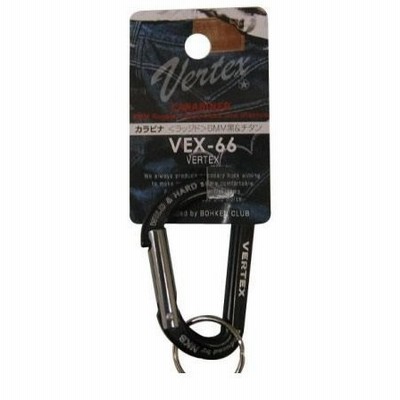 中林製作所 冒険倶楽部 ［VEX-66］ バーテックスカラビナラッジド６ミリ黒＆チタン・カラビナ VEX66 ポイント5倍