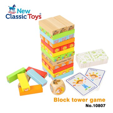 荷蘭 New Classic Toys 動物疊疊樂互動遊戲 10807 /疊疊樂玩具/木製玩具/桌遊/親子同樂