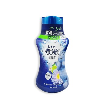 Lenor 日本P&G煮沸般超消臭衣物香氛豆-運動清爽260ml/深藍瓶(洗衣香水芳香顆粒)