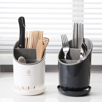 筷子置物架瀝水簍廚房收納盒多功能籠家用筒放勺的快托桶餐具防塵
