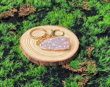 櫻花瑪瑙 |天然風景原石 | 鑰匙圈 | 旺姻緣 旺人緣 | 快速出貨