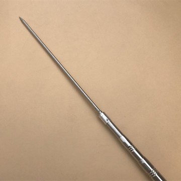 加長加粗單齒叉子 壓花桿不銹鋼一齒叉 圓尖帶倒刺甲魚螃蟹大魚叉