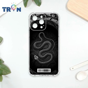 TRON IPHONE 15 PRO MAX 黑白蛇圖騰 四角防摔載具殼 軟殼 手機殼