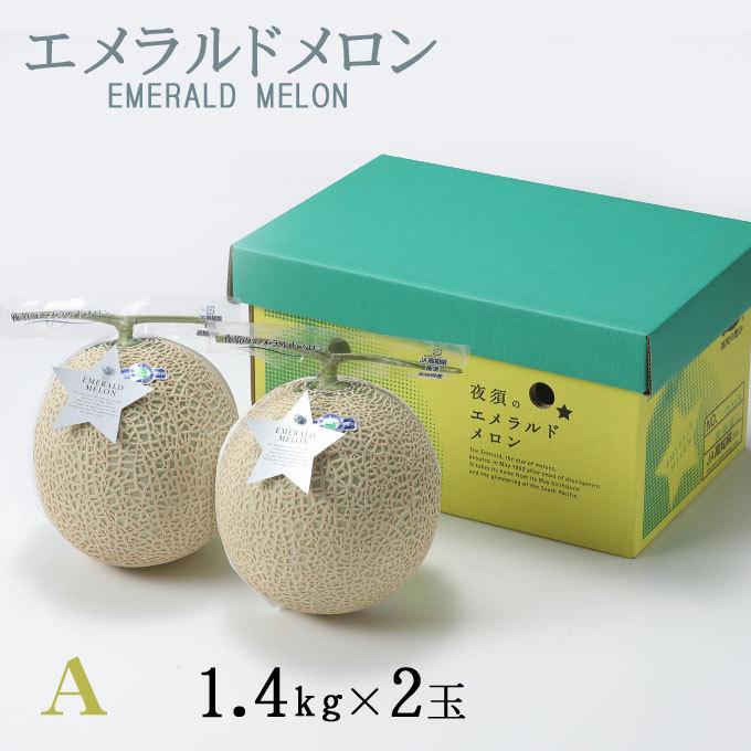 お歳暮 メロン エメラルドメロン A等級 1.4kg×２玉 高知県産 夜須 めろん お取り寄せグルメ ギフト お取り寄せ