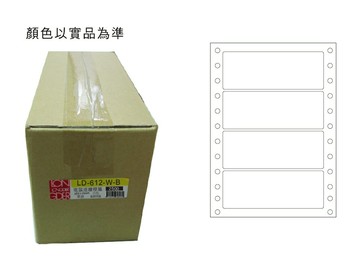 龍德 LD-612-W-B 單排 電腦列印標籤 (36X110mm) (8000張/箱)